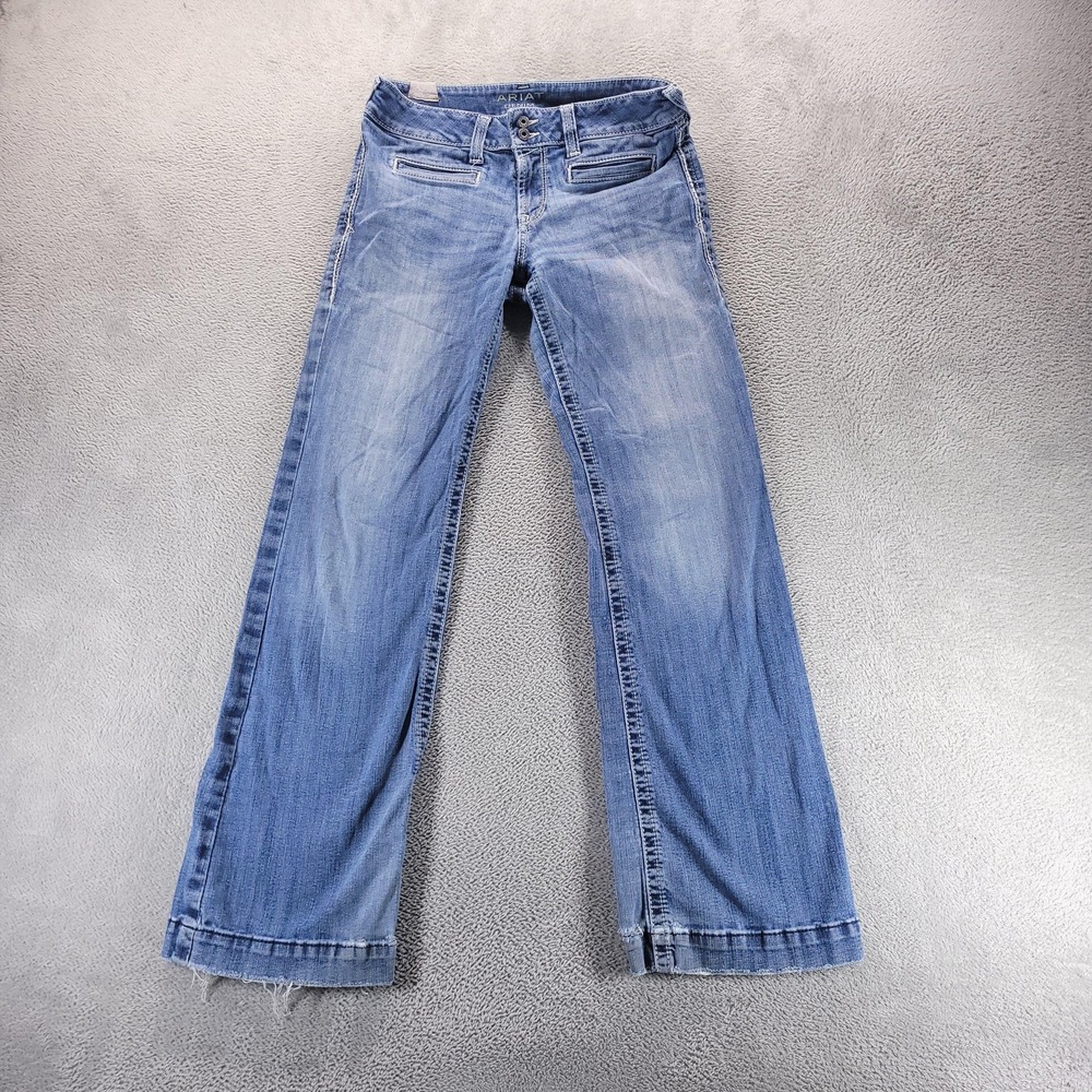 Ariat REAL Jeans Womens 29 Blue Trouser Low Rise Relaxed Western Cowgirl